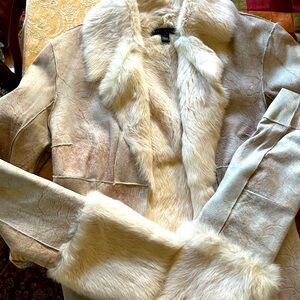 Sheri Bodell genuine short fur rabbit fur. Worn once, like new, SUPER soft.